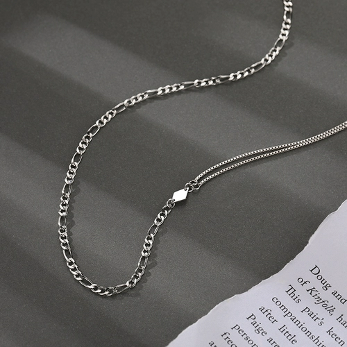 Небольшое ожерелье, дизайнерская брендовая цепочка до ключиц, аксессуар в стиле хип-хоп, легкий роскошный стиль, тренд сезона, серебро 925 пробы