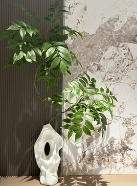 仿真绿植漆木南天竹室内装饰品