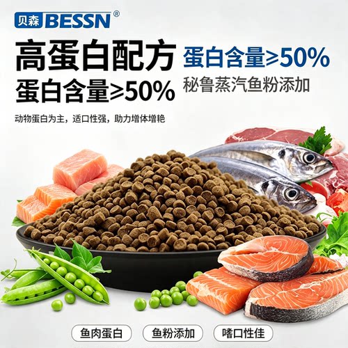BESSN下沉型高蛋白鱼粮锦鲤鹦鹉银龙招财地图雷龙底栖鱼肉食饲料 - 图0