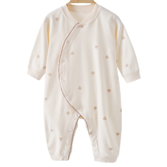 Einteiliger Baby-Body aus reinem Baumwollfleece für Mädchen