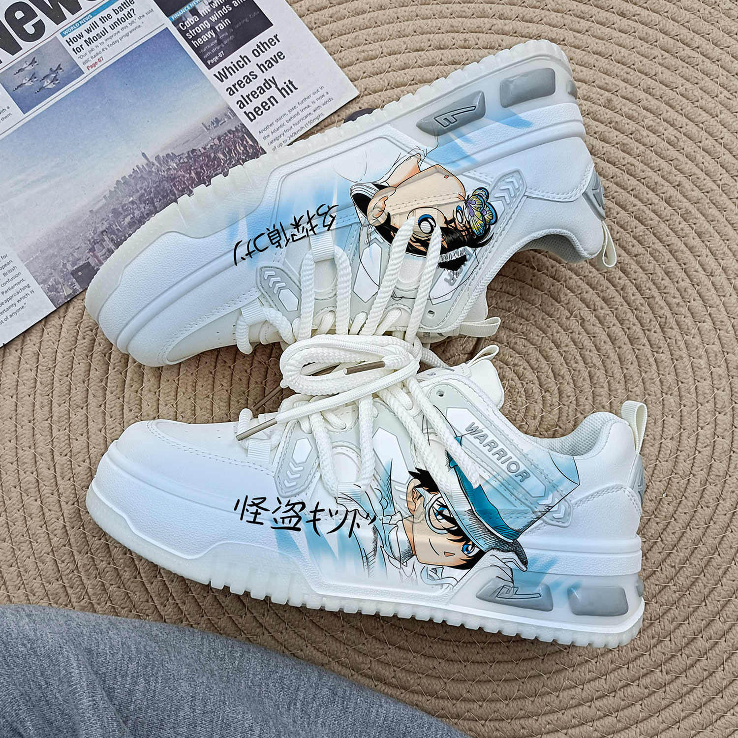 回力正品2025新款柯南基德情侣板鞋2024春秋季限量款鸳鸯运动鞋男 - 图0