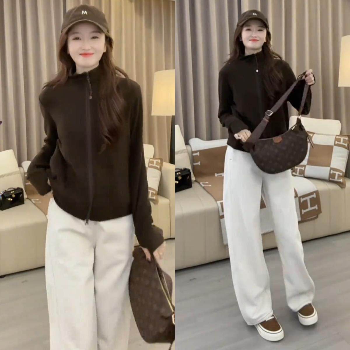 欧洲站拉炼双面德绒立领卫衣女2025年秋冬新款宽松休闲开衫外套潮,淘宝优惠券,粉丝福利购,淘宝优惠卷