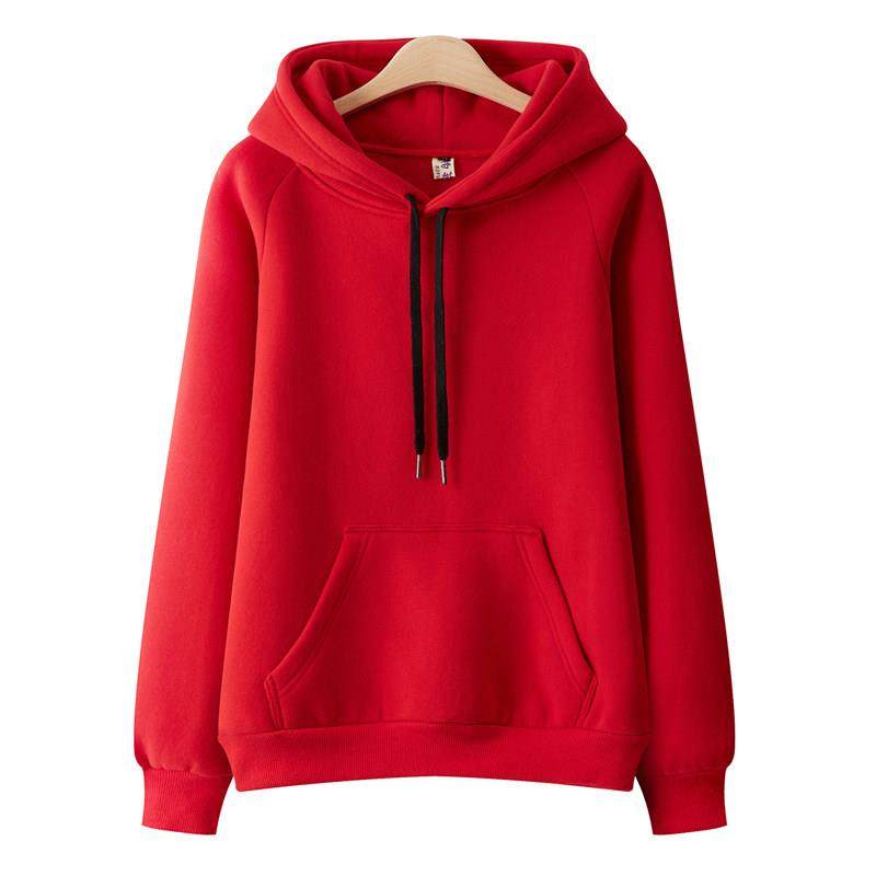 潮牌2024年秋冬纯色连帽卫衣女加绒加厚韩版宽松大码薄款外套上衣,淘宝优惠券,粉丝福利购,淘宝优惠卷