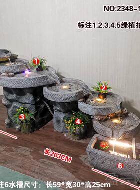 正品假山喷泉生财大流水观摆件循环水系景阳台庭院鱼型池户外室内