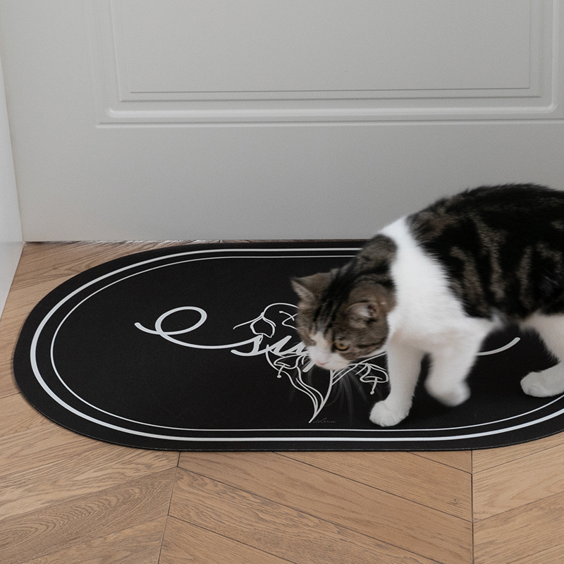 述物复古硅藻泥脚垫厨房卫生间入户门口地垫浴室吸水速干防滑垫 - 图2