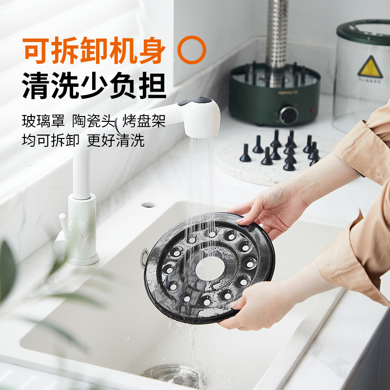 九阳官方旗舰店九阳电烧烤炉烤串机家用小型自动旋转室内无烟电烤盘烤羊肉串神器2