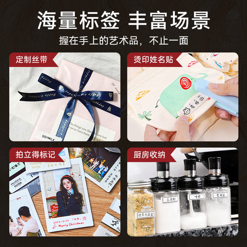 【新品首发】爱墨P15热转印家用透明拍立得标签打印机标记便携式手持姓名贴纸便签彩色小型复古手帐标签机 - 图2