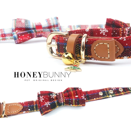 Чокер ручной работы, рождественский колокольчик, галстук-бабочка с бантиком, домашний питомец, кот