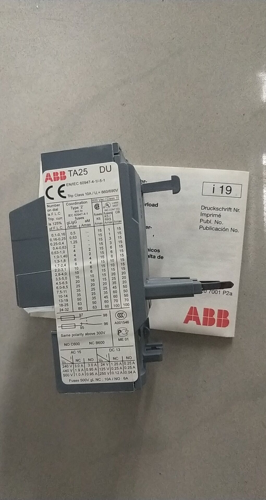 全新原装正品 ABB TA25DU-14 现货*询价 - 图1