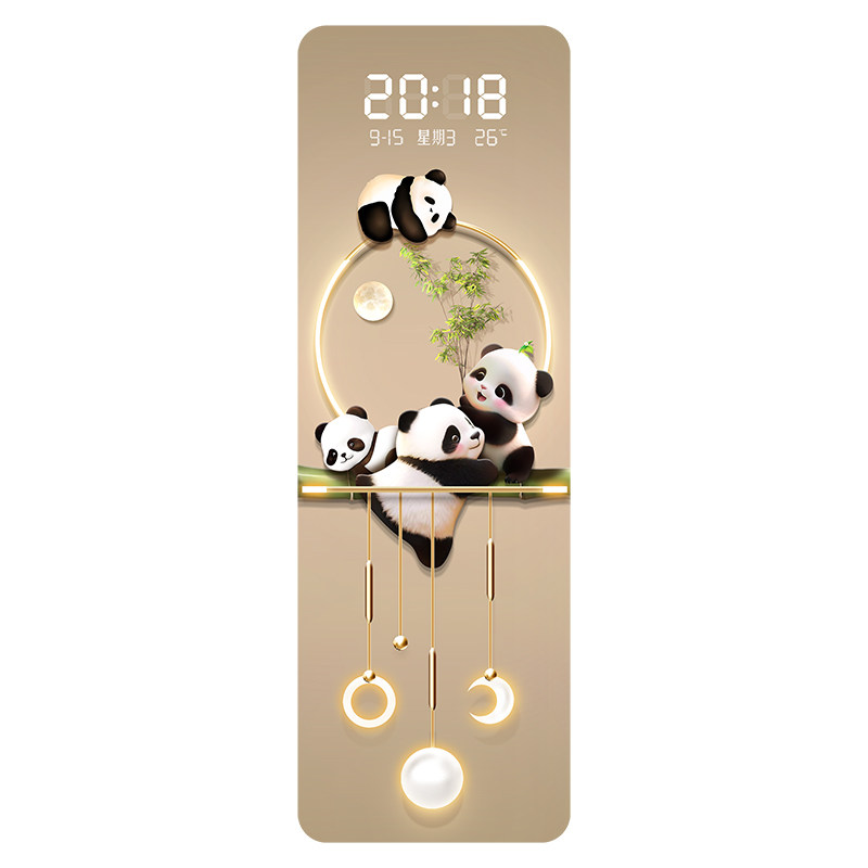 Cream style panda living room grille decoration painting