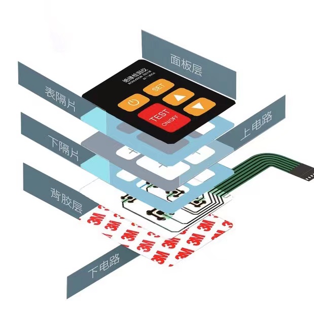 工厂店薄膜开关面板磨砂PVC不干胶3M按键贴膜PET标签PC面贴标牌