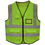 Хлопковый светоотражающий безопасный жилет, хлопковая зеленая майка для работы