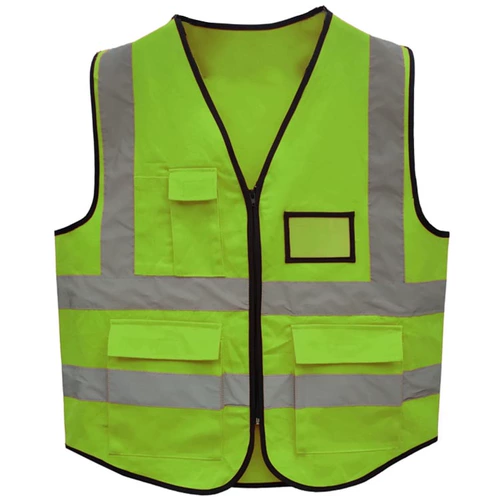 Хлопковый светоотражающий безопасный жилет, хлопковая зеленая майка для работы
