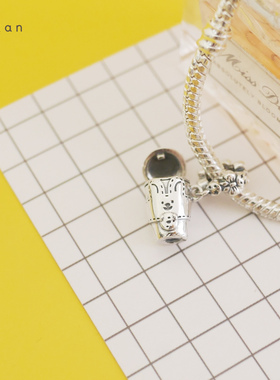 日韩可爱卡通纯银小兔杯串珠手链