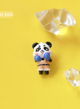 猫哩卟可爱拳击熊猫beads串珠925银珠子DIY手链手镯配件潘家通用