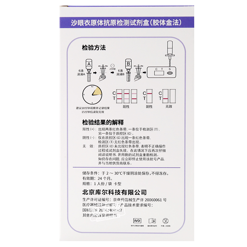 库尔沙眼衣原体抗原检测试剂卡查男女性病艾滋梅毒淋病淋球菌试纸 - 图3