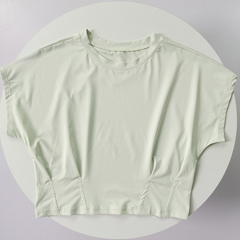 宽松短款运动上衣女轻薄透气瑜伽服速干显瘦跑步健身短袖T恤夏季,淘宝优惠券,粉丝福利购,淘宝优惠卷