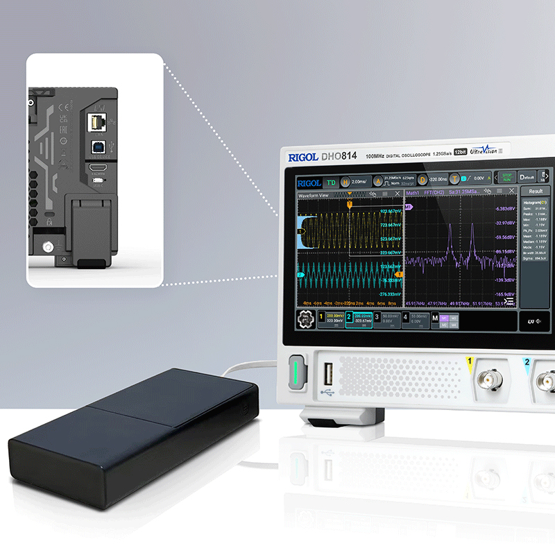 RIGOL普源DHO802/812/804/DHO814便携式100M带宽四通道数字示波器 - 图1