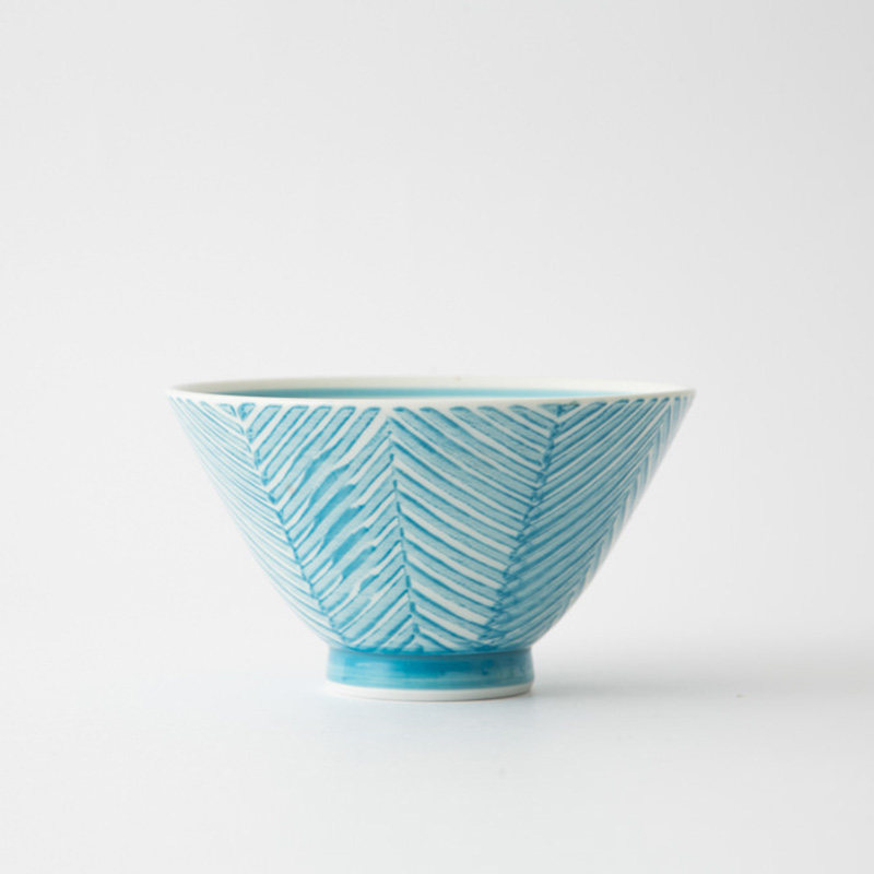 日本制AIYU日式条纹多色茶碗斗笠碗小碗饭碗