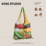 Трикотажная дизайнерская сумка через плечо, сумка на одно плечо для отдыха, тренд сезона