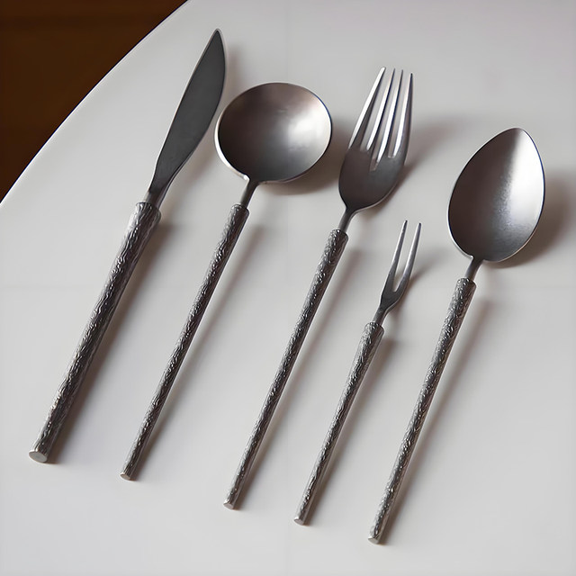 Xinjiang Craftsman Workshop Tree Branch Pattern Old Knife and Fork Spoon Tableware