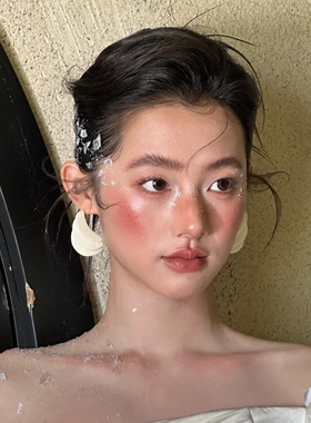水舞H2229法式复古沙滩海洋风海螺纹欧美破碎母贝壳新娘造型配饰