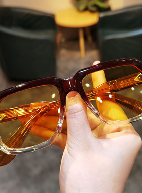 简丹潮复古大框防紫外线太阳镜