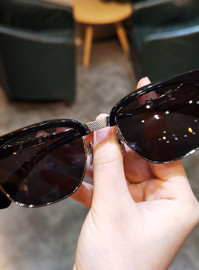 复古全框钛架防紫外线墨镜