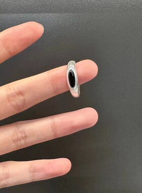 可调节高级感卫星戒指欧美小众简约设计新中式复古哑光开口食指戒