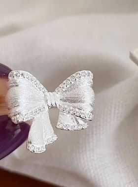 甜美清新蝴蝶结开口戒指精致小众轻奢简约设计高级感ins风食指戒