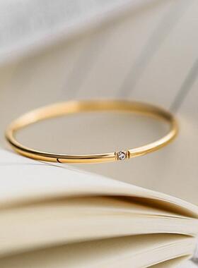 强推极细！不掉色碎钻日式戒指女简约小众轻奢ins风尾戒指环