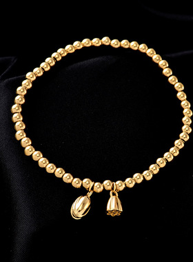 中国风钛钢莲花莲子荷荷莲心莲蓬弹力手链ins网红高级感精致手串