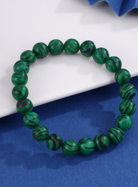 新款复古孔雀石绿色手链女wish热卖个性气质手饰