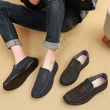 Летние туфли, мужские дышащие слипоны, обувь, мягкая подошва, для среднего возраста