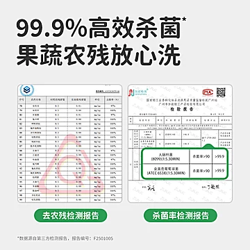 绿鼻子果蔬洁净粉蛋壳果蔬净去农残水果清洗[4元优惠券]-寻折猪