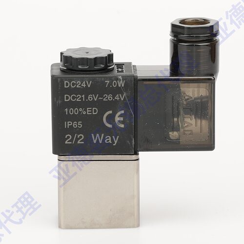原装亚德客电磁阀气动流体控制阀2V025-08 06 DC24V换向阀AC220V - 图2