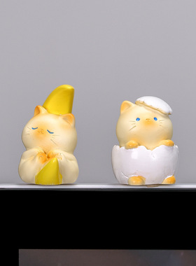 网红萌趣解压招财猫趴趴摆件