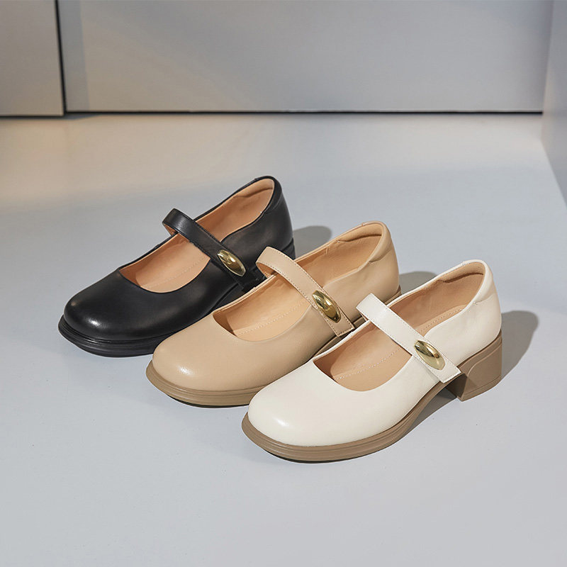 xizi/昔子8366新款玛丽珍春季单鞋皮鞋高跟百搭时尚软底浅口粗跟,淘宝优惠券,粉丝福利购,淘宝优惠卷