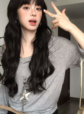 韩系甜酷海星花朵吊坠项链小众