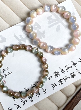 原创自制!幻彩流光!手工串珠手链!小众设计新品简约百搭成品手串