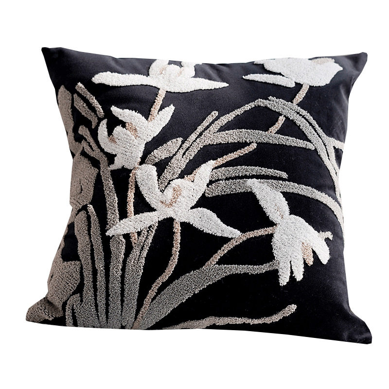 中古风高级轻奢刺绣丝绒抱枕套复古样板间客厅沙发中式靠垫靠枕,淘宝优惠券,粉丝福利购,淘宝优惠卷