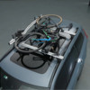 Chen Zhen's same style roof bicycle is laid flat with the frame tipped down
