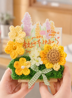 手工钩织针花桌面摆件教师节礼物