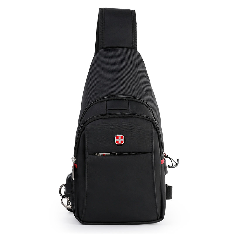 瑞士军刀新款男士胸包斜挎单肩 十字勋章男士包袋
