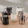 Coffee latte art vat stainless steel with scale