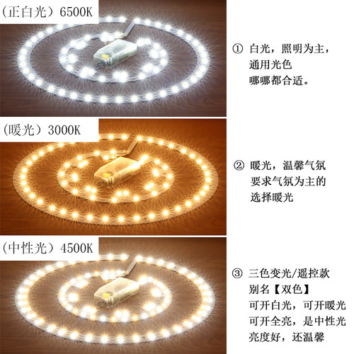 吸顶灯led灯芯替换磁吸灯盘改造圆形贴片中性无频闪智能高亮舒适 - 图2