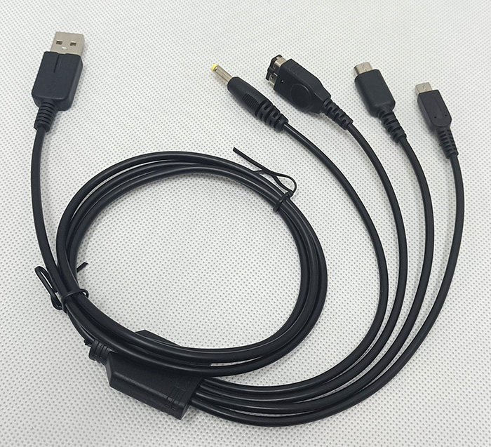 4合一 psp/ndsl /3ds /gba sp/nds /new 3dsll 充电线 USB 充电线 - 图0