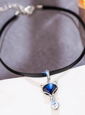 性感狐狸吊坠项链女款