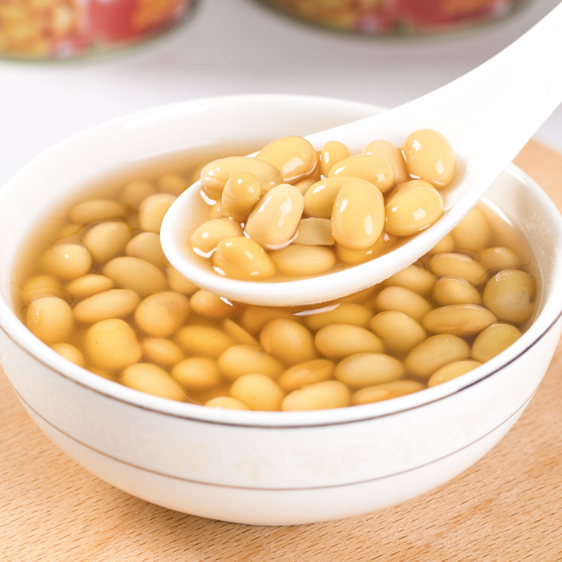 乐隆隆香焖茄汁黄豆罐头即食下饭菜熟食番茄豆子速食罐头烹饪炖菜