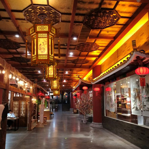 中式仿古风实木宫灯寺庙祠堂长廊复古建筑六角灯笼中国风宫廷吊灯 - 图0